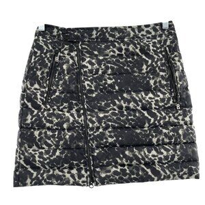 Bogner Fire & Ice Sophy Womens Leopard Print Quilted Puffer Skirt Pockets Down